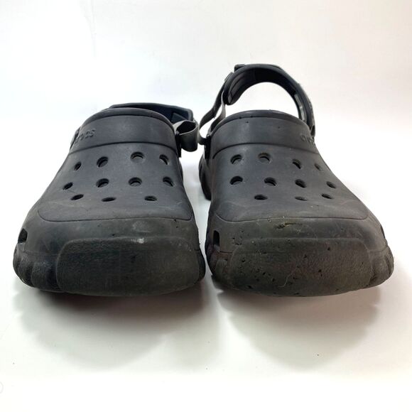 Mens Black Crocs Clogs Size 13 Adjustable Strap Iconic Comfort Lightweight Boho - Picture 3 of 13